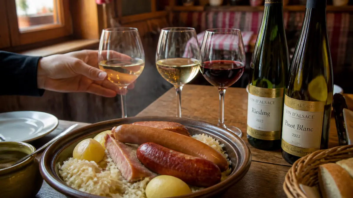Quel vin avec une choucroute ? Riesling, pinot blanc et rouges légers