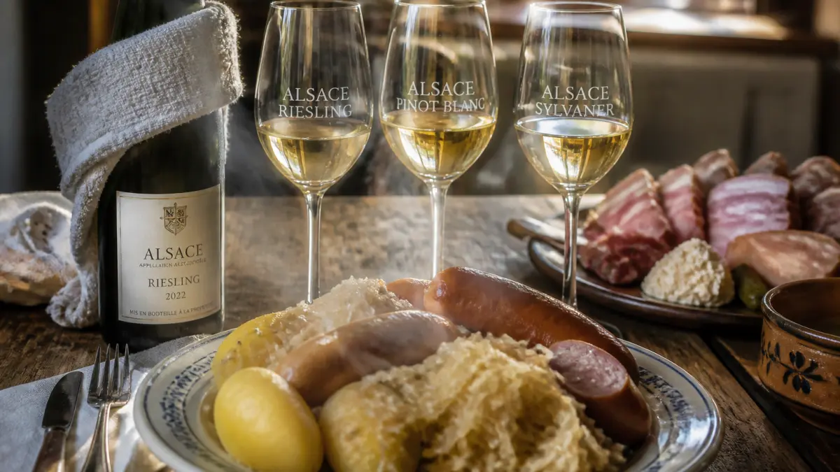 Quel vin avec une choucroute ? Riesling, pinot blanc et rouges légers