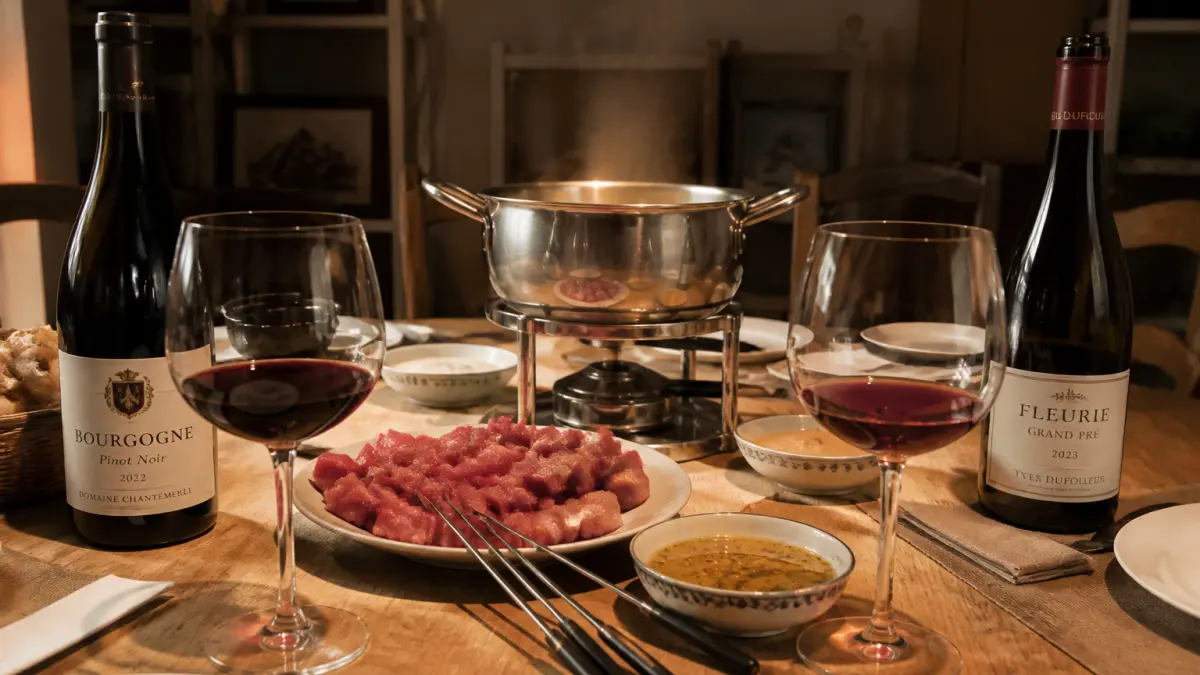 Quel vin avec une fondue bourguignonne ? Rouges souples ou plus charpentés
