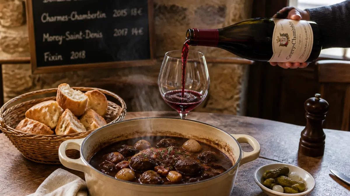 Quel vin avec un bœuf bourguignon ? Les appellations qui tiennent la route